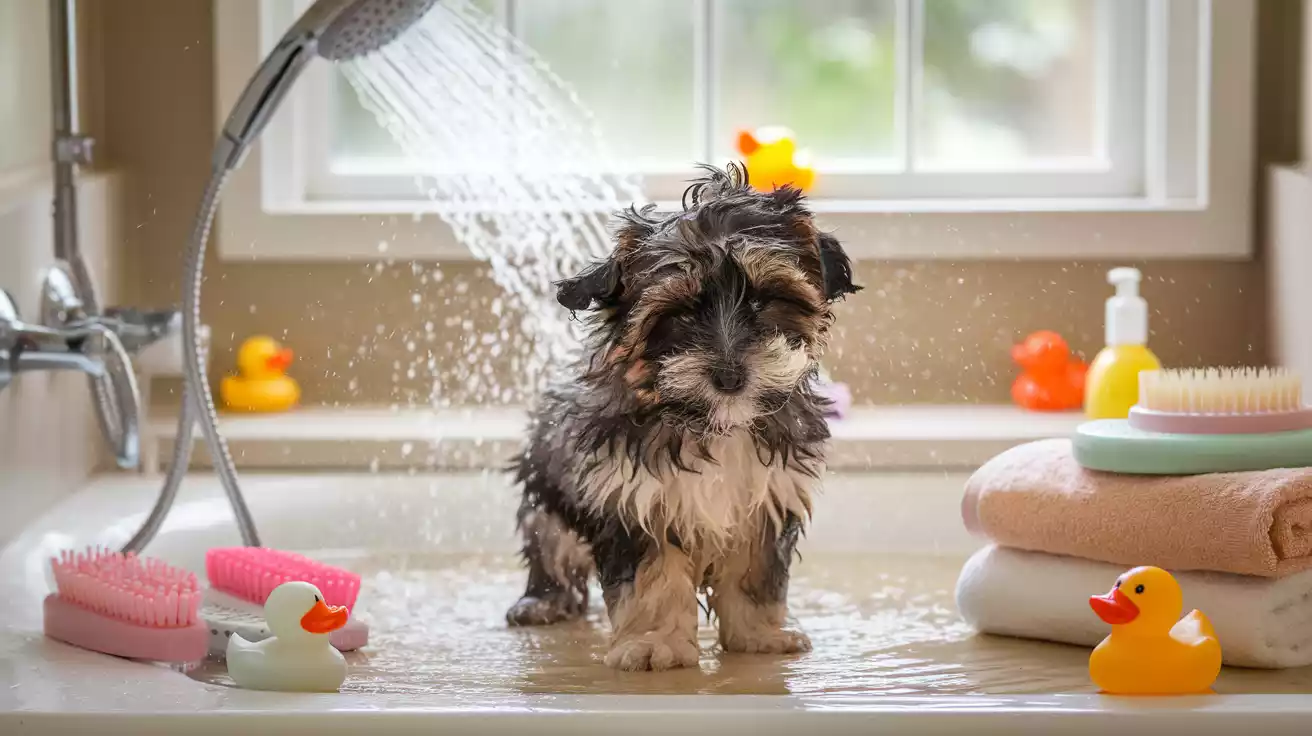 Read more about the article New Puppy Grooming Guide: Bath Time & Beyond