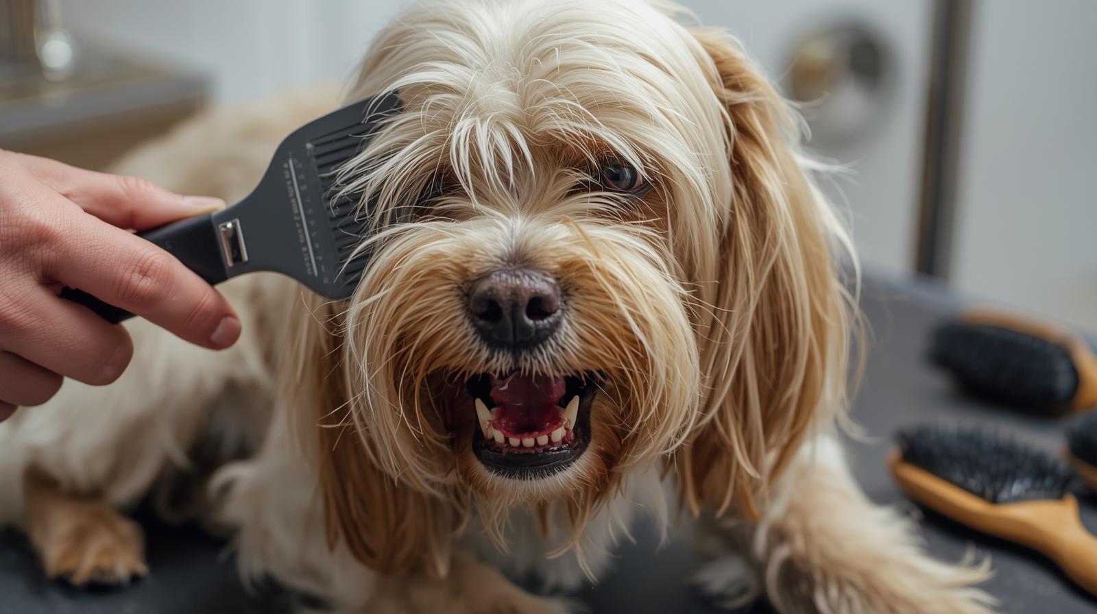 dog-grooming-mistakes-rough-brushing-causing-pain