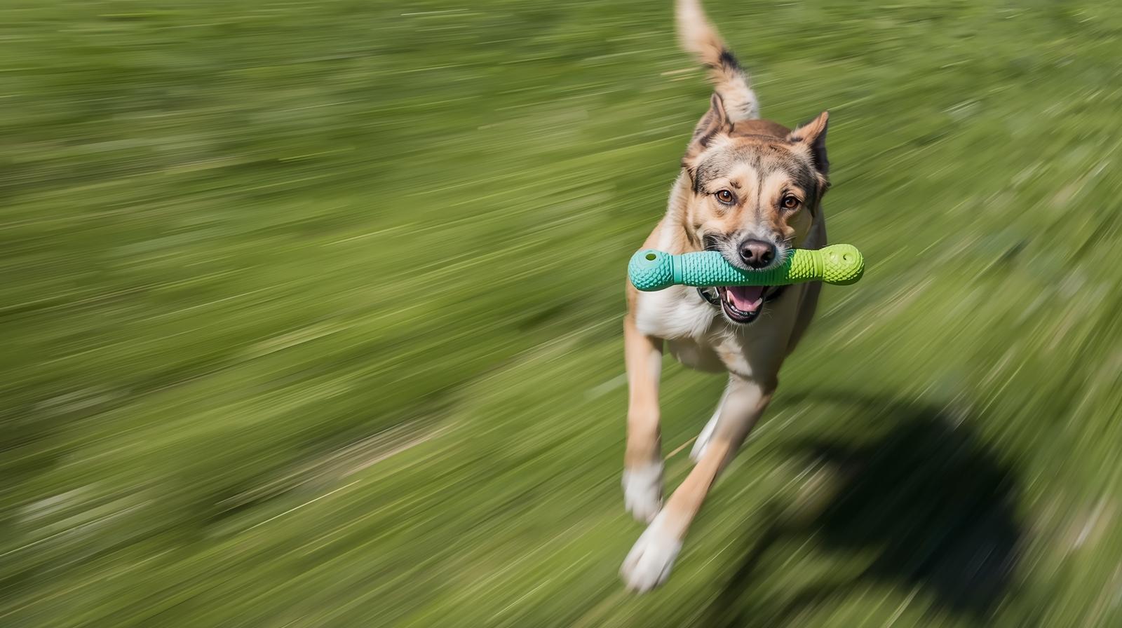 dog-running-with-durable-enrichment-chew-toy-outdoor-playtime