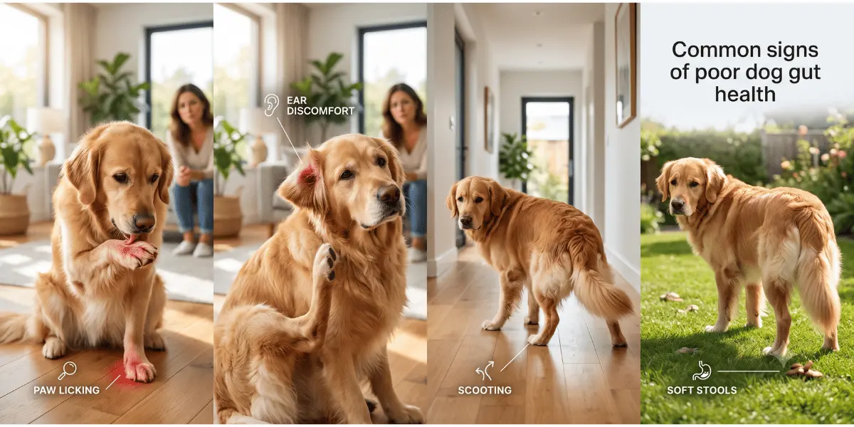 common-signs-of-poor-dog-gut-health-itching-paw-licking-scooting-soft-stools